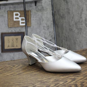 Grey Satin Heels - Etsy
