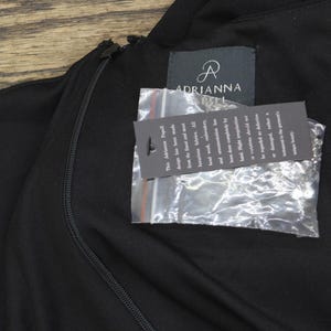 Nwt Adrianna Papell Neck A-line Dress Ap1e211500 Black 14 image 3