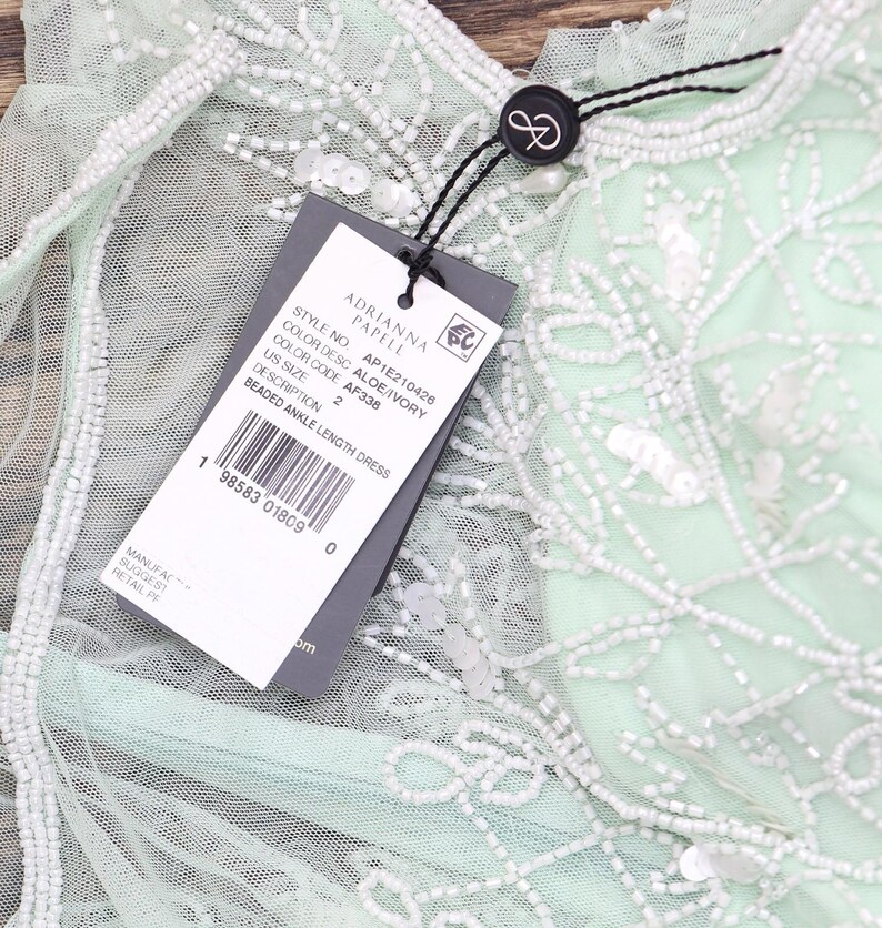 Robe sans manches Adrianna Papell Vert brume aloès / Ivoire 2 image 4