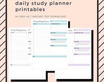 2018 student planner printable pack a4 and a5 high school etsy