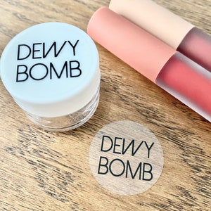 Round lip balm labels | Clear lip scrub stickers | Cosmetic lip balm labels | Clear labels | Round clear custom labels