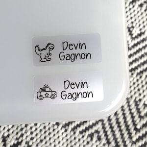 Waterproof labels | Name labels | School labels | Camp labels | Daycare labels | School labels Name stickers | Preschool labels |  Dinosaur