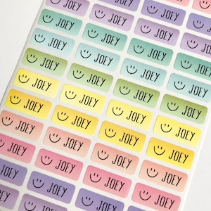 Etiquetas de nombre impermeables Etiquetas adhesivas para nombres Etiquetas para guarderías Útiles escolares Etiquetas escolares Etiquetas para niños Etiquetas adhesivas para nombres personalizadas Apto para lavavajillas