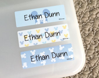 Name labels Waterproof name labels Name labels for school Name label stickers Daycare name tag stickers Mickey mouse Dishwasher safe labels