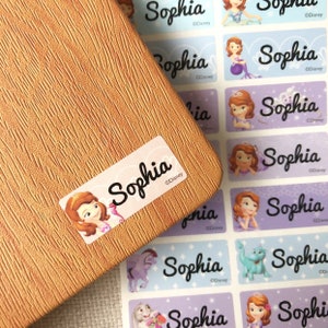 Princess Sofia the First Name labels | Dishwasher safe labels | Waterproof name stickers | Daycare labels | School labels | Sofia labels