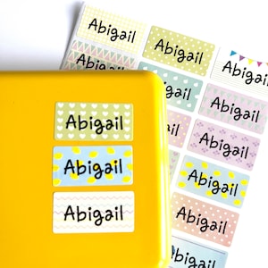 Kids labels Waterproof labels School supply labels Daycare labels Back to school School tags Name sticker labels Cute pattern labels