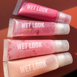 Custom Lip gloss labels | Clear lip gloss stickers | Cosmetic labels | Clear labels | Custom labels | Gold font labels | White font labels