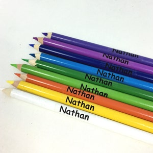 Clear labels | Transparent Labels | School name labels | Name stickers | Personalized pencil labels | Custom clear sticker | Office labels