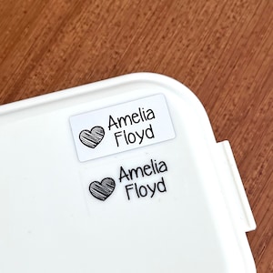 Waterproof name labels | Waterproof name stickers | School labels | Name label stickers | Clear labels | Back to school labels