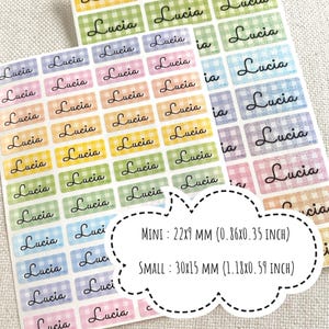 School Name Labels Personalized Kids Name Label Stickers Waterproof Glitter Name Tag Stickers image 2
