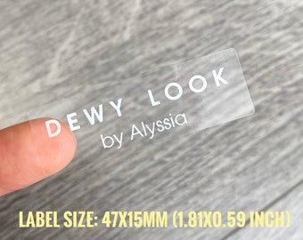 Clear label stickers | Cosmetic labels | Lip gloss labels | Cosmetic stickers | Gold font labels | Lip gloss packaging
