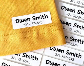Iron On Uniform Labels Fabric Name Labels for School and Work Uniform Personalized Laundry Tags for Adult Clothing