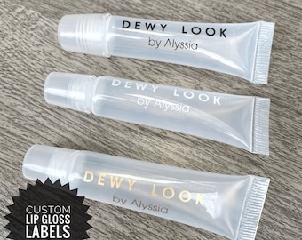 Etiquetas personalizadas para brillo de labios Etiquetas transparentes para brillo de labios Etiquetas adhesivas para cosméticos Etiquetas transparentes personalizadas Etiquetas transparentes con fuente blanca Brillo de labios