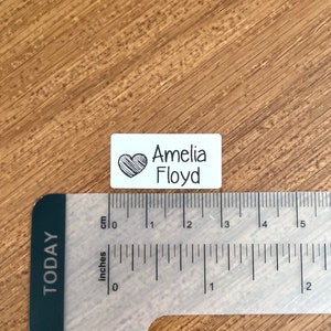 Waterproof name labels Waterproof name stickers School labels Name label stickers Clear labels Back to school labels image 3