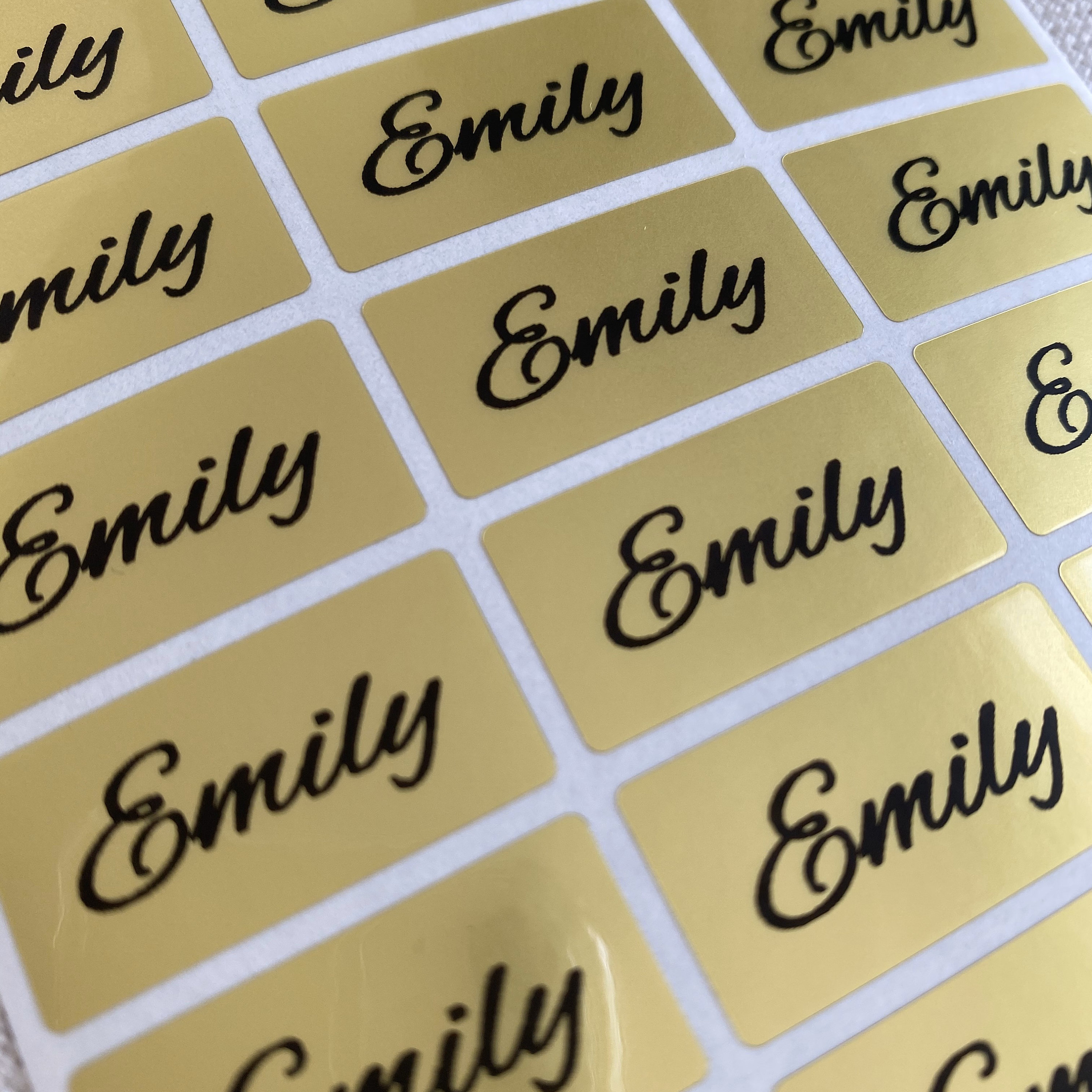 Gold Name Labels Name Label Stickers Waterproof Labels Etsy