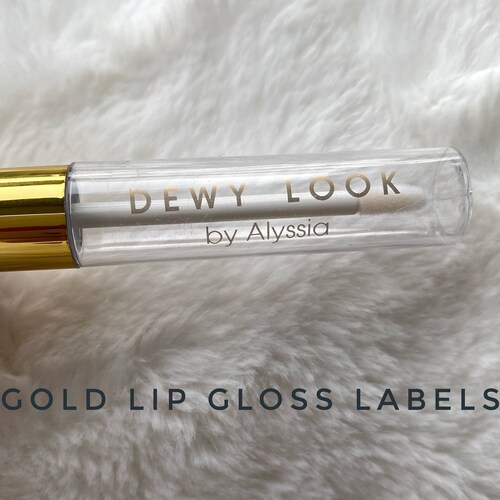 Custom Lip Gloss Labels Clear Lip Gloss Stickers Cosmetic Etsy