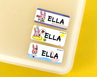 Daycare labels | Baby labels | Preschool labels | Name label stickers | Bunny label stickers | Cute name labels  | Waterproof labels