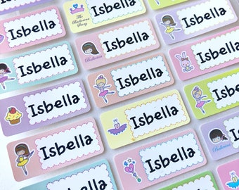 Ballerina fabric labels labels | iron on name labels | Clothing labels | Daycare labels | Fabric labels | summer camp clothing labels