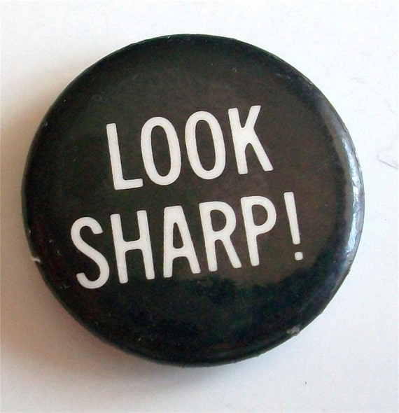 JOE JACKSON Pinback Button Look Sharp Vintage 1979