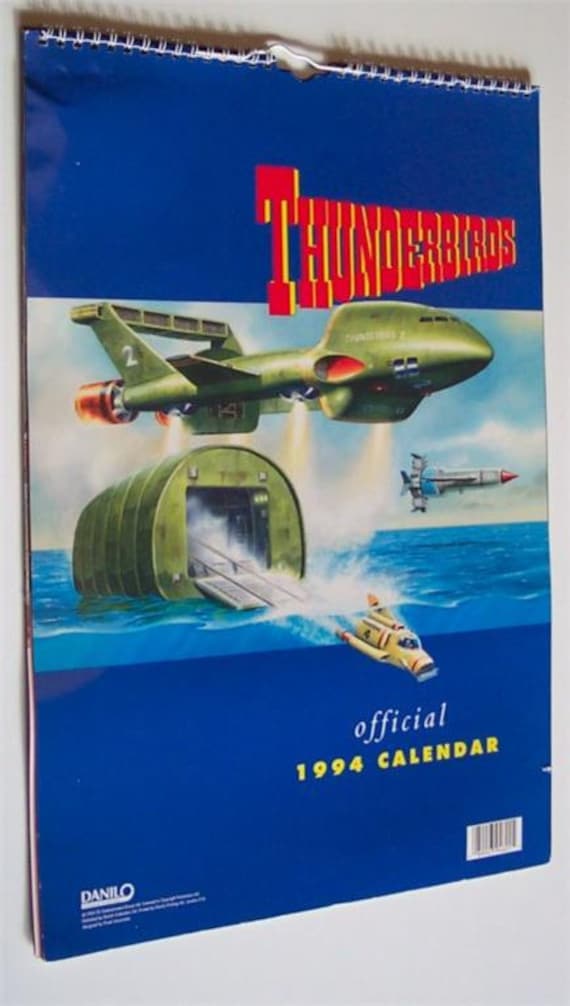 THUNDERBIRDS CALENDAR POSTER 1994 PinUp Uk Rare Sci Fi Etsy