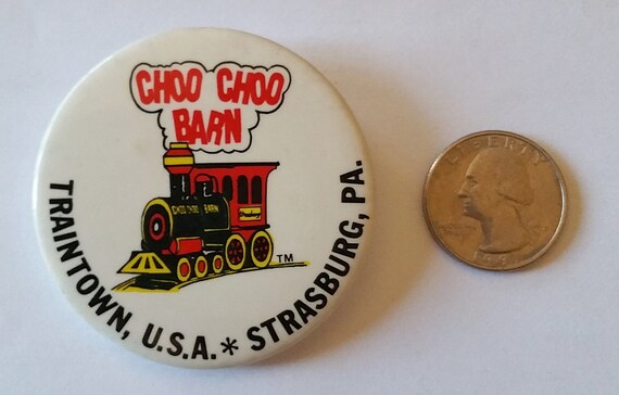 Choo Choo Barn Pinback Vintage Badge Button Model Train Etsy