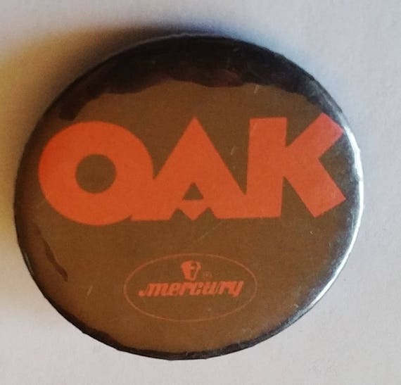 OAK Band Pinback Button 1979 RARE Pop Rock Music M