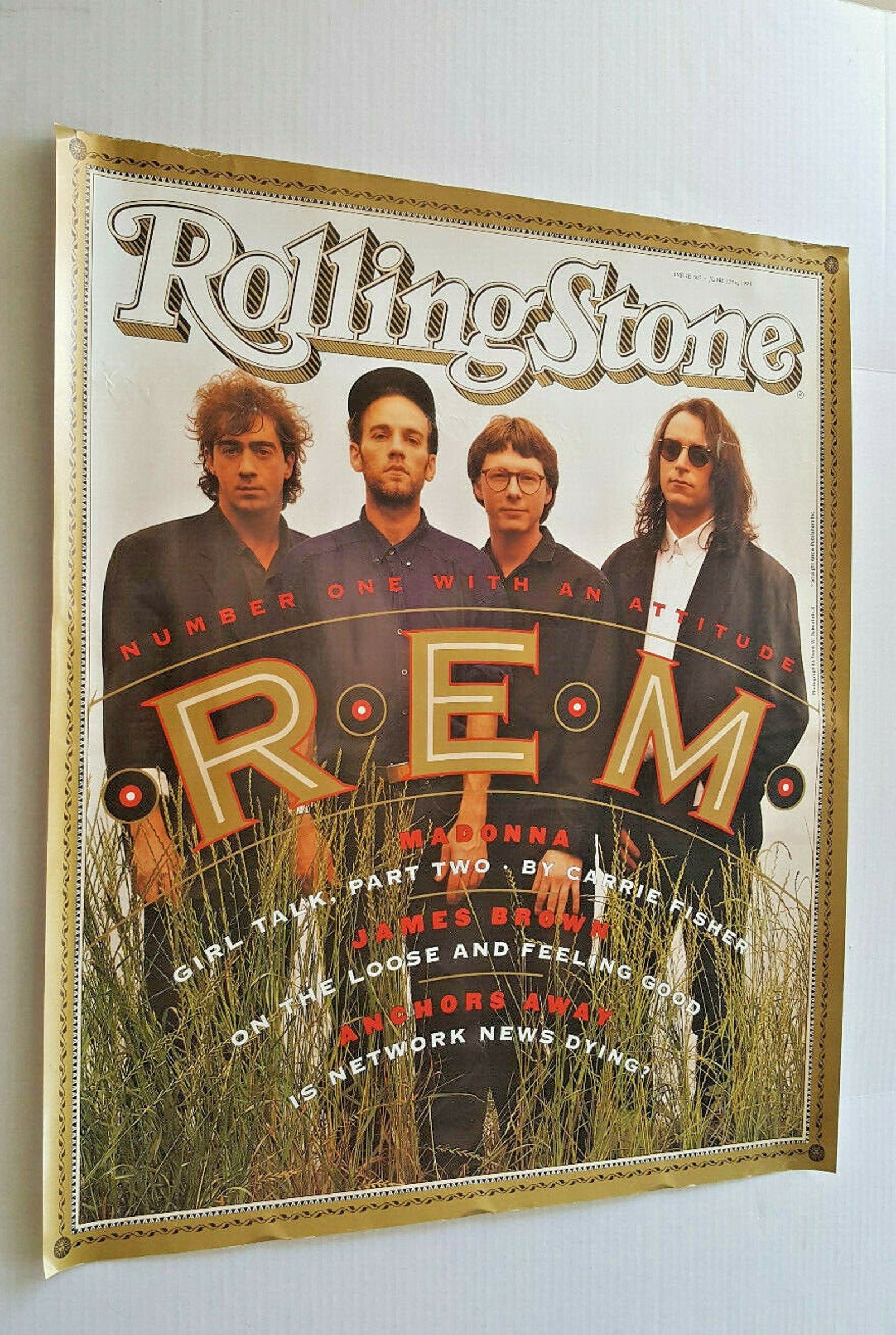 R.E.M. POSTER Rolling Stone Cover REM Vintage Promo 1991 Etsy