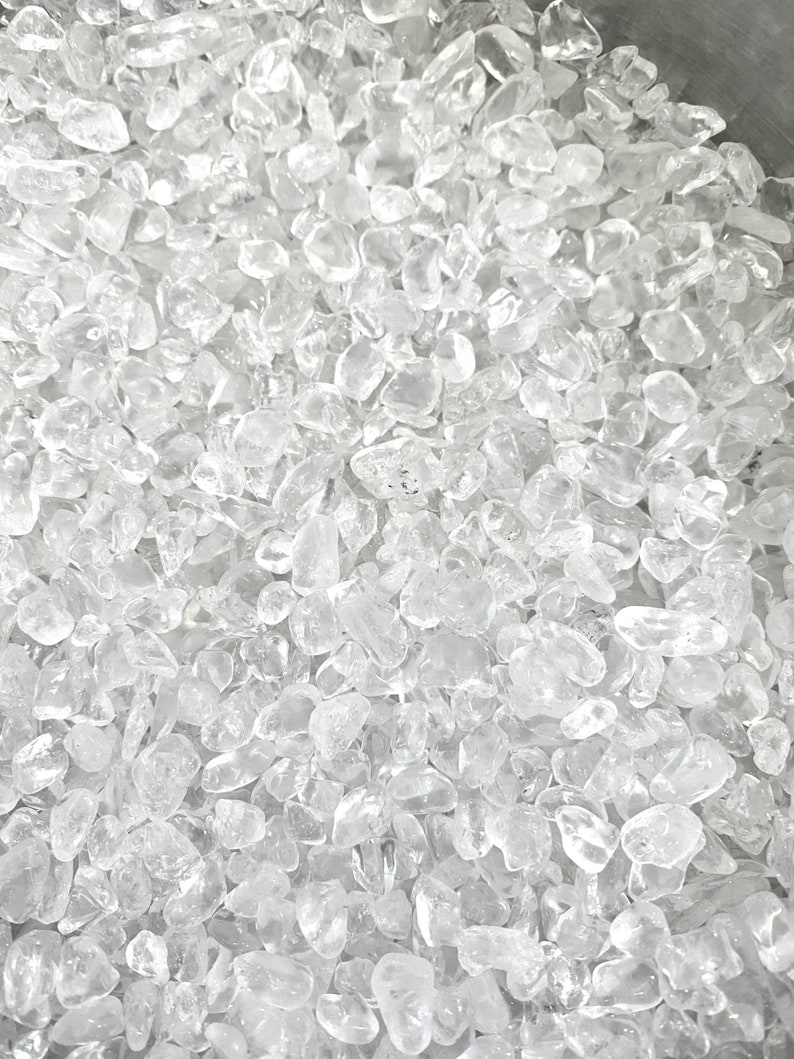 1 Lb Bulk Tumbled Quartz Crystal Chips Clear Semi Precious Etsy