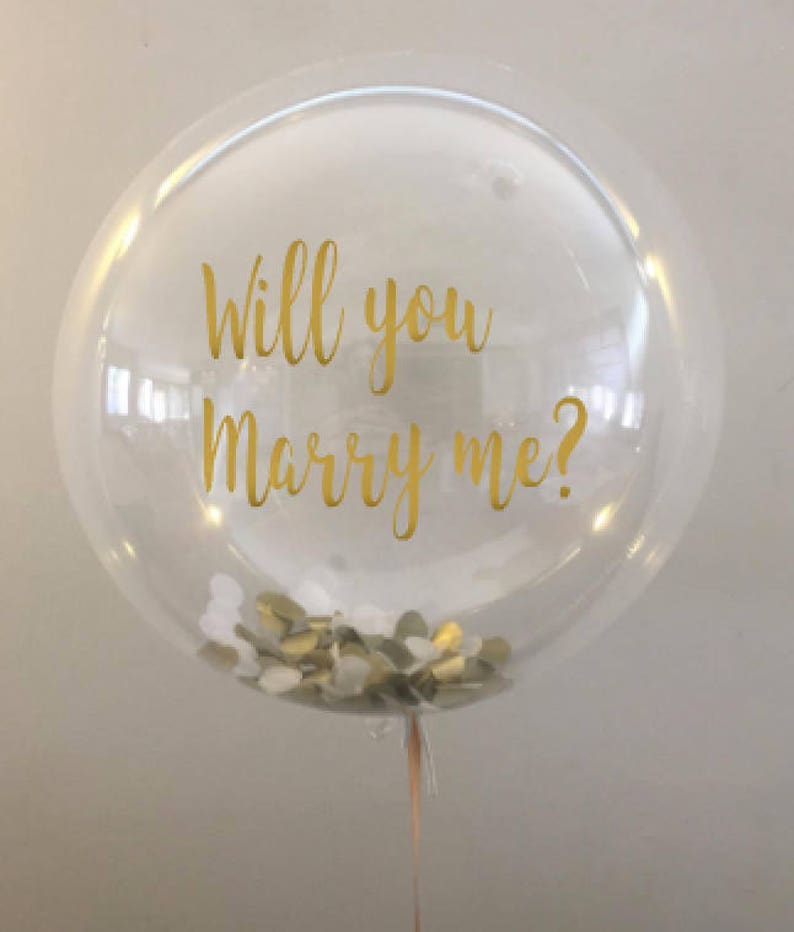 Will you marry me confetti balloons will you marry me idea Etsy