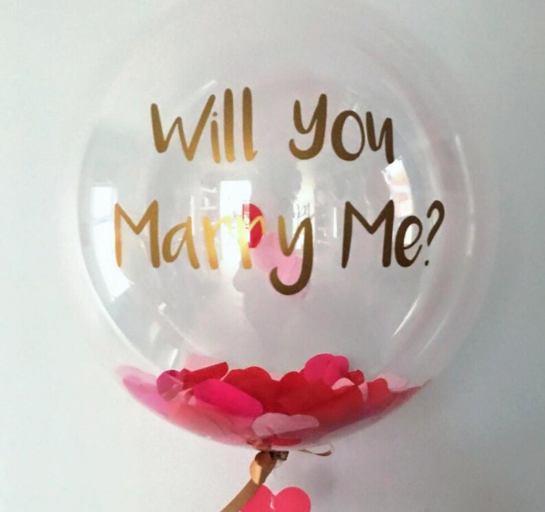 Will you marry me confetti balloons will you marry me idea Etsy