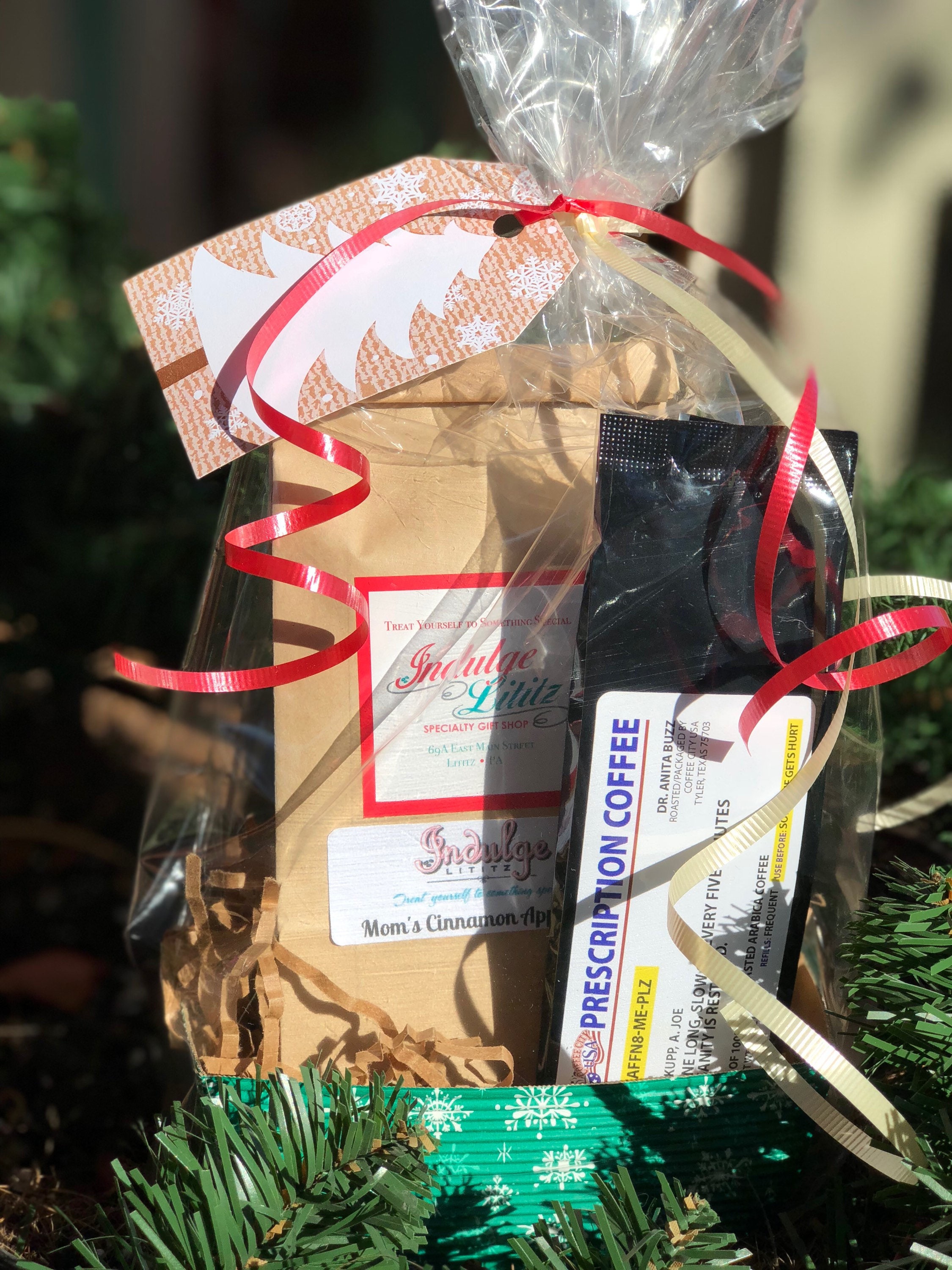 Holiday Coffee Gift Basket Small Etsy