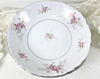 Royal Cathay Classic Rose Ivory Pink Roses Salad Plate 