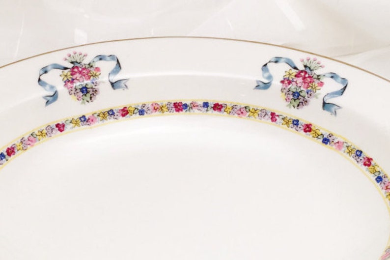 Haviland St 9 Oval Vegetable Bowl Regis Blue