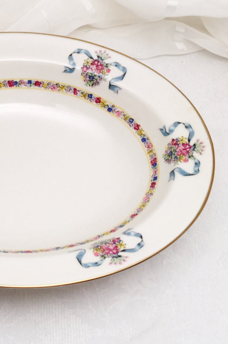 Haviland St 9 Oval Vegetable Bowl Regis Blue