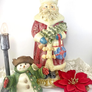 Santa Cookie Jar Old World Santa Christmas Gift Housewarming Gift Vintage Santa Christmas Decor At Home America Treat Jar