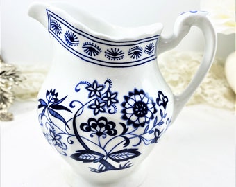 Blue Nordic Creamer J & G Meakin Classic White - Blue and White Small Pitcher