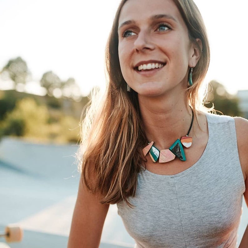 Halskette Skateboard Halskette Unique Statment Necklace Artsy Necklace Unique Necklace Necklace Skateboard Upcycling