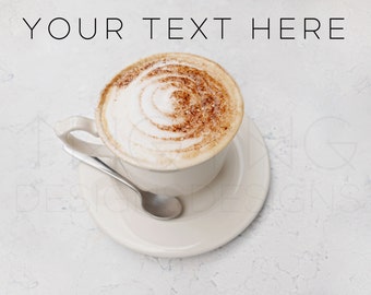 Download Free Coffee Styled Stock Photography / Food Latte Product Styling Web Design Background Mock-Up Flatlay Marketing Blog Photo High Res File PSD Template