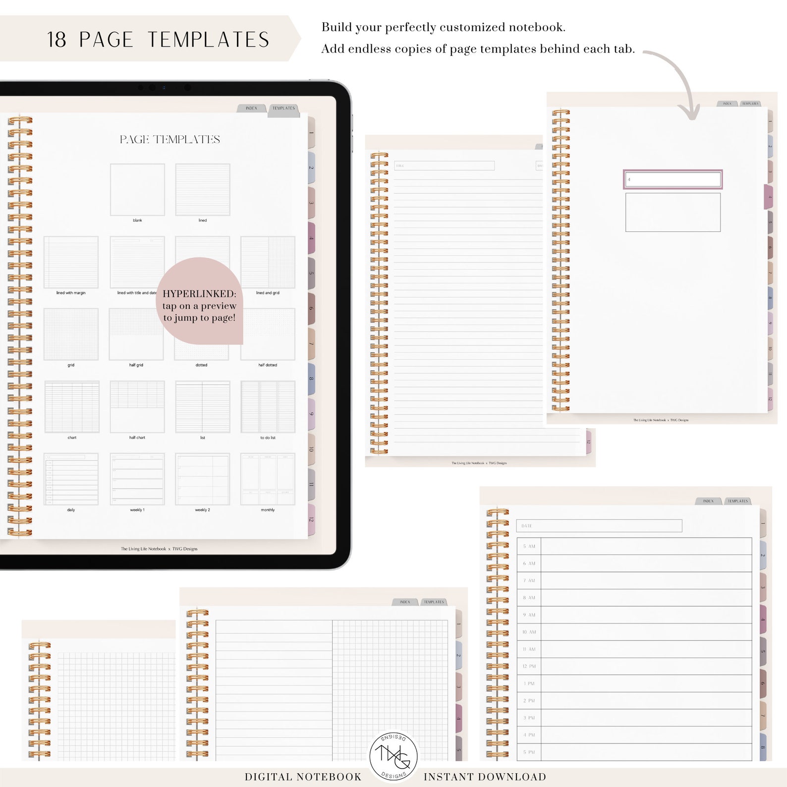 Digital Notebook: Hyperlinked Tabs, Widgets, Goodnotes Notability (PDF ...