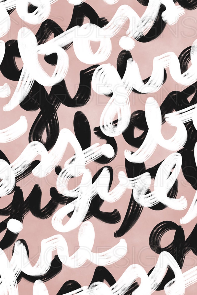 Pink & Peach Abstract Painterly Print Digital Scrapbook Paper | Etsy