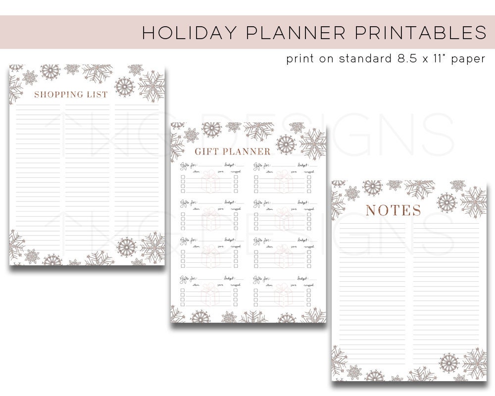 Holiday Planner Printables Hand Drawn Illustration Christmas | Etsy