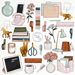 Girlboss Fashion Girl Clip Art Office Home Decor Boss Babe School Work Books Stationery Neutral Hand Drawn Graphics Illustrations Clipart