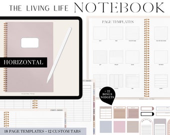 Digital Notebook: Hyperlinked Tabs, Widgets, Goodnotes Notability (PDF)