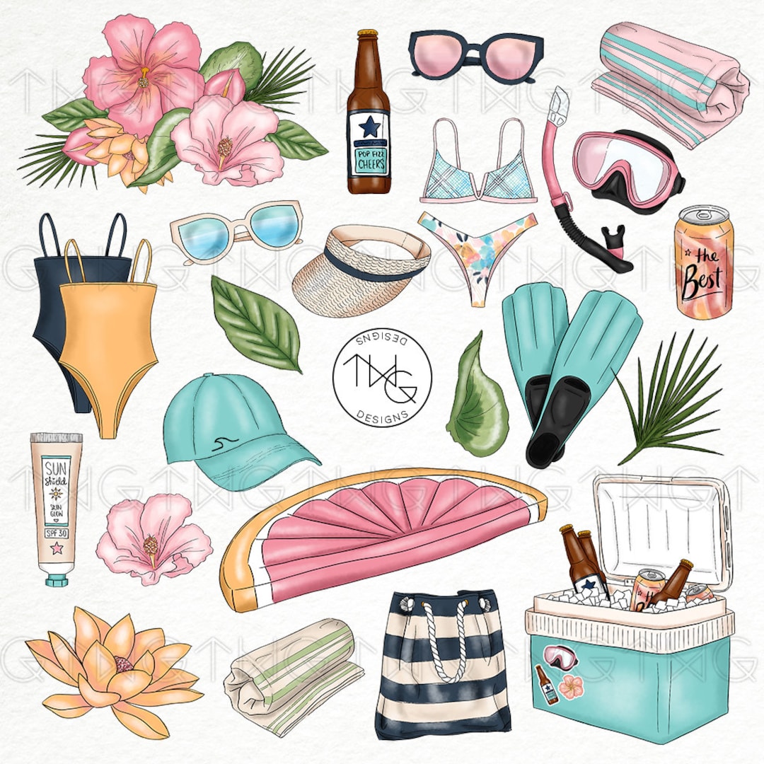 Watercolor Fashion Accessories Clipart Graphic by busydaydesign · Creative  Fabrica
