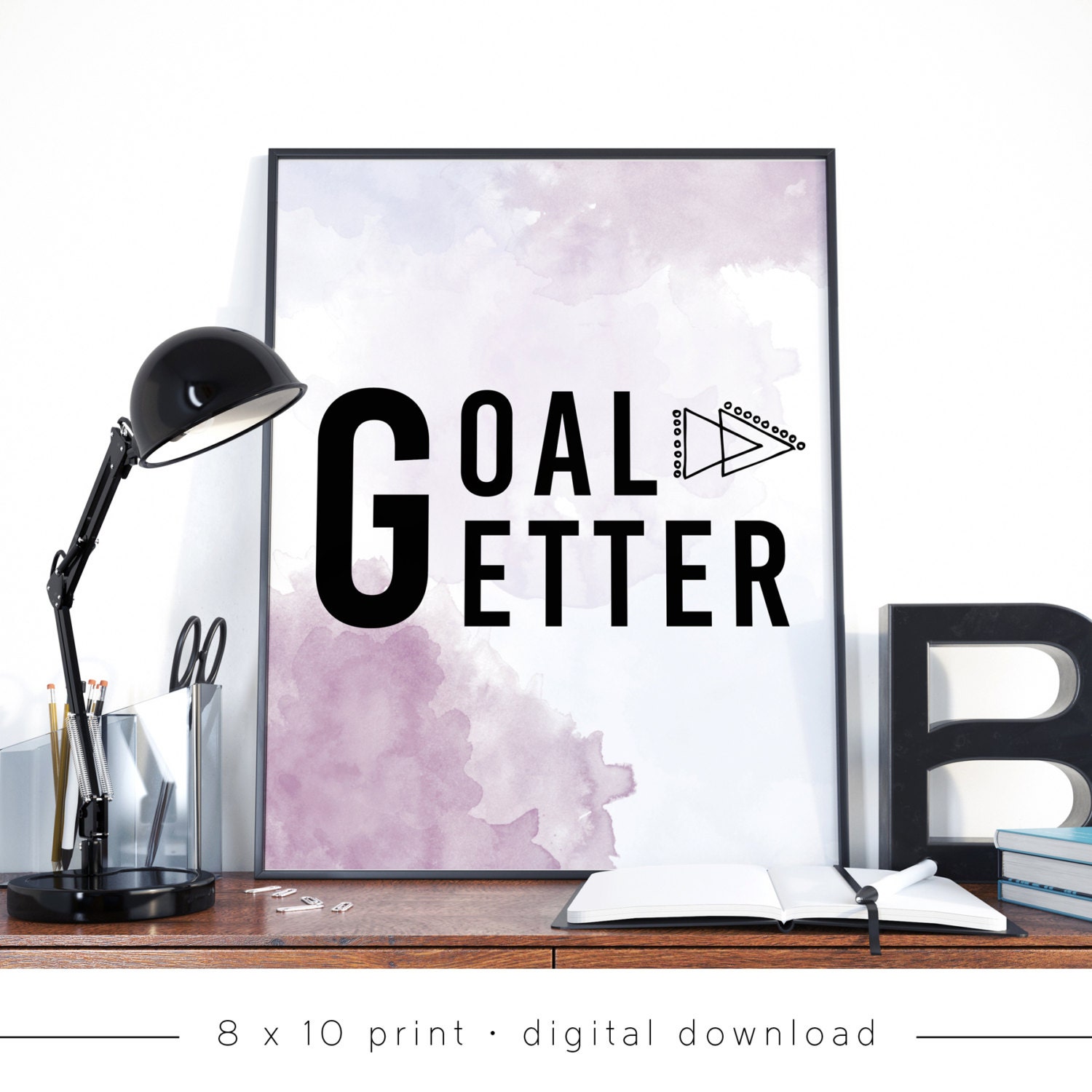 Goal Getter / Printable Art / Inspirational Quote / Wall Art Etsy