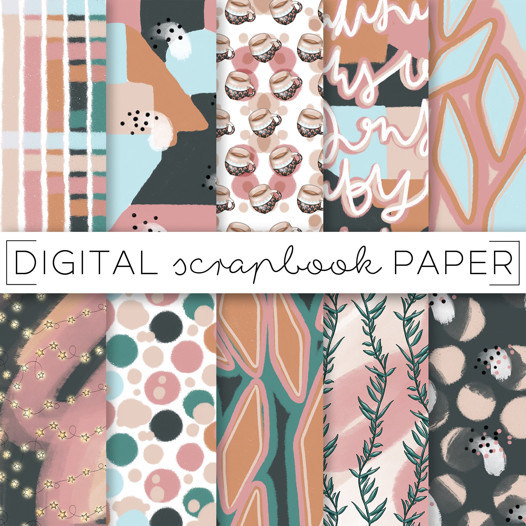 Digital Prints Prints Art & Collectibles Plaid pattern Digital paper ...