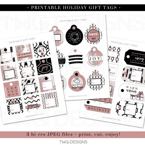 Chic Holiday Gift Tags Bundle Christmas Gifts Supplies Wrapping ...