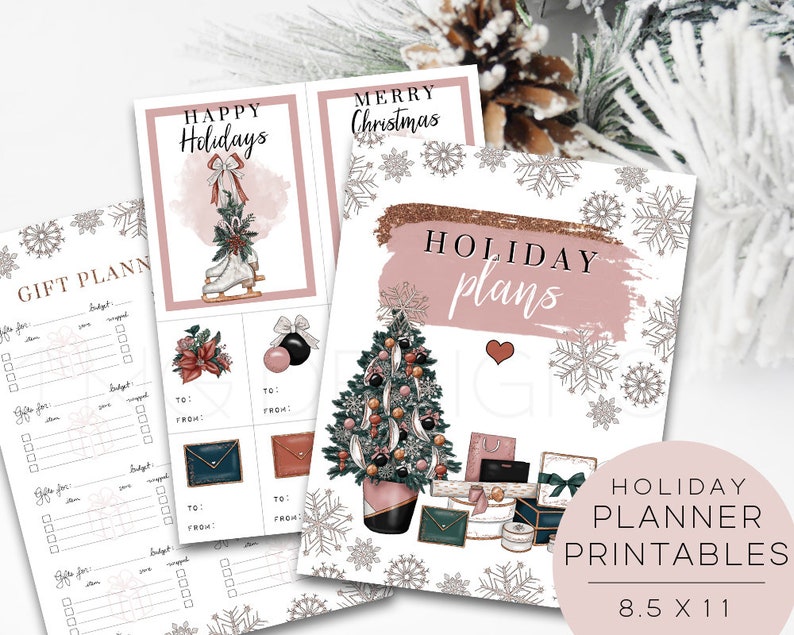 Holiday Planner Printables Hand Drawn Illustration Christmas - Etsy