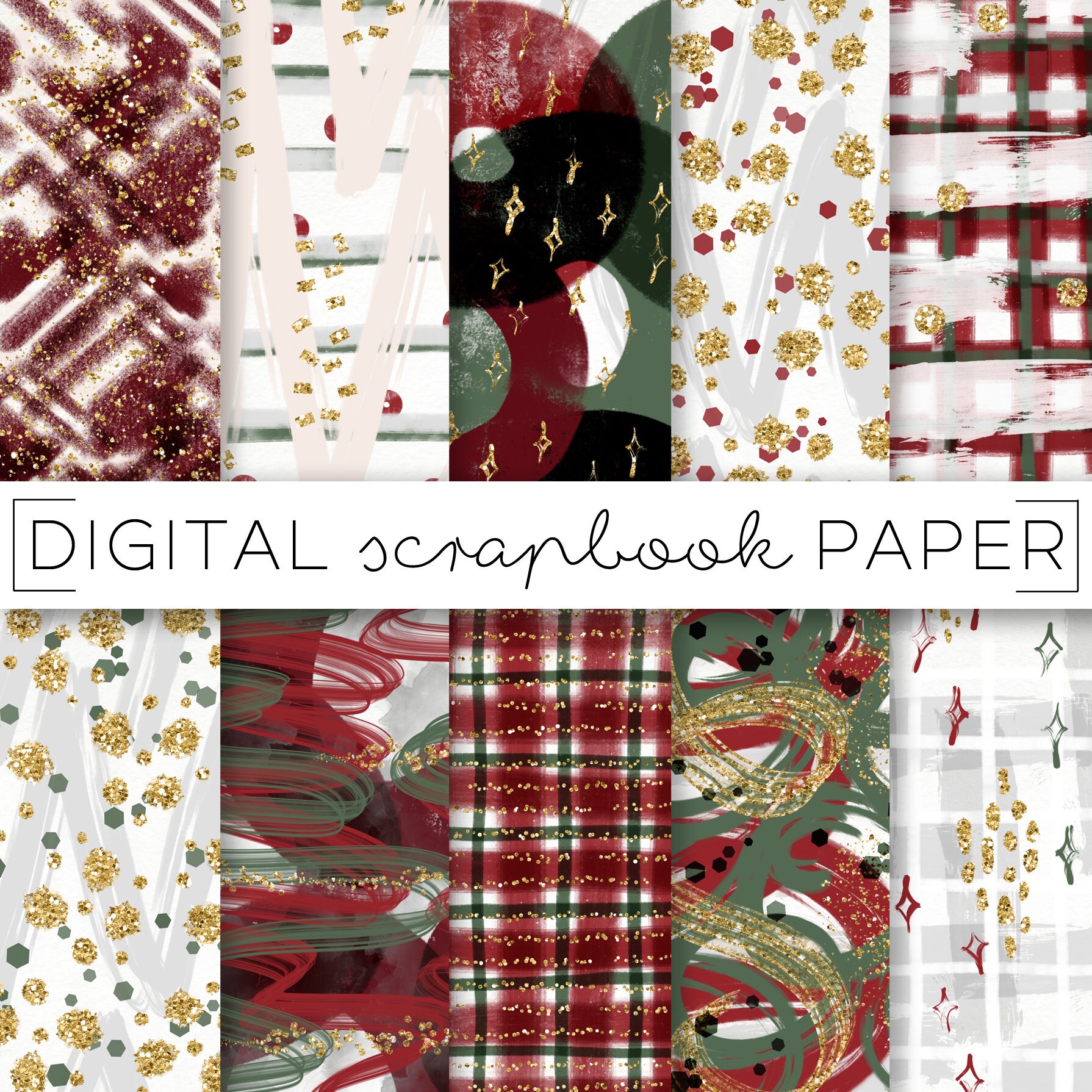 Digital Prints Prints Art & Collectibles Plaid pattern Digital paper ...