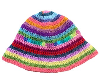 Colorful Striped Bucket Hat